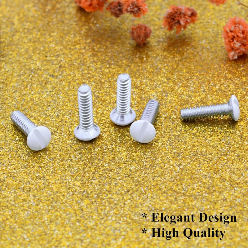 Taezn 60 Packs Wall Plate Screws, 1/2 Inch Long 6-32 Thread White Screws for Wall Plates Perfect Replacement with Outlet Cover, Switch Plate and Light Switch Plate Screws - Image 5